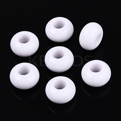 Valentine's Day Opaque Acrylic European Beads SACR-N019-03M2-1