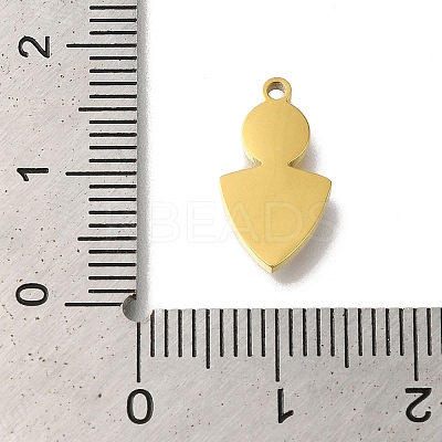 Ion Plating(IP) 304 Stainless Steel Manual Polishing Charms X-STAS-M059-07G-01-1