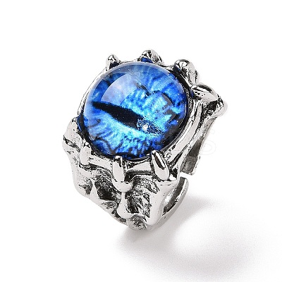 Dragon Eye Glass Wide Band Rings for Men LS-RJEW-E017-01AS-05-1