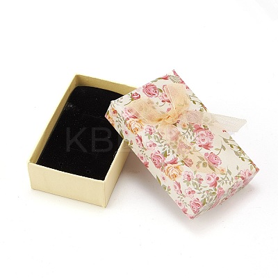 Flower Pattern Cardboard Jewelry Packaging Box X3-CBOX-L007-003C-1