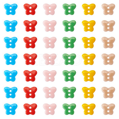 80Pcs 2-Hole Porcelain Buttons PORC-PJ0001-02D-1