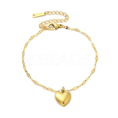 304 Stainless Steel Charm Chain Bracelets BJEW-C084-04G-1