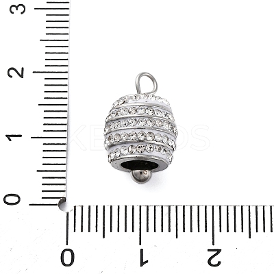 304 Stainless Steel Crystal Rhinestone Pendants LS-STAS-H235-12P-1