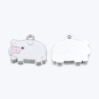 Zinc Alloy Enamel Pendants ENAM-22X18-2-1