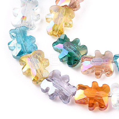 Electroplate Transparent Glass Beads Strands X-EGLA-CJC0002-02-1