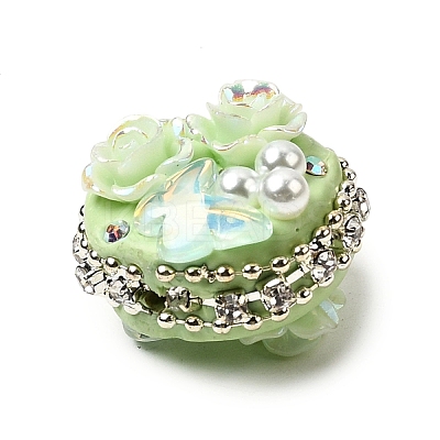 Handmade Polymer Clay Rhinestone Beads CLAY-Z005-03D-1