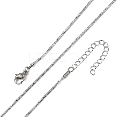 1.2MM 304 Stainless Steel Boston Link Chain Necklaces NJEW-D328-01P-03-1