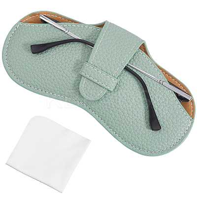 1Pc PU Leather Eyeglass Cases AJEW-CN0004-42-1