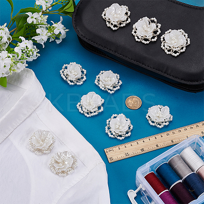 10Pcs Non-woven Fabric & Acrylic & Glass Ornament Accessories DIY-GO0002-72-1