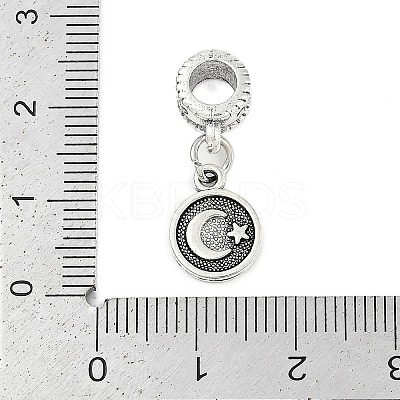 Rack Plating Brass European Dangle Charms KK-R200-14AS-1