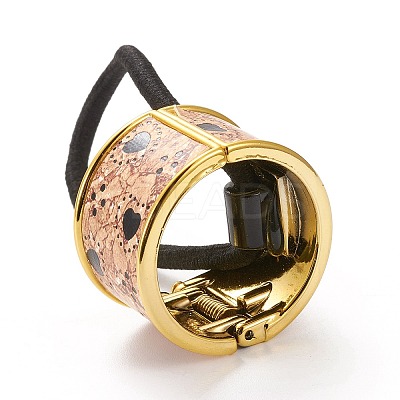 Alloy Ponytail Cuff Rubber Elastic Hair Ties LS-OHAR-P018-A04-1