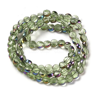 Electroplate Transparent Glass Beads Strands EGLA-Z001-02H-1