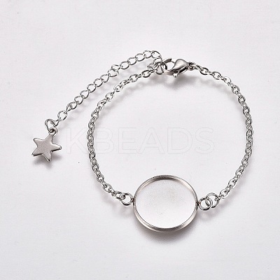 Tarnish Resistant 304 Stainless Steel Bracelet Making X-STAS-L248-006P-B-1