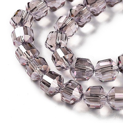 Electroplate Rondelle Glass Beads Strands EGLA-A036-09A-PL03-1