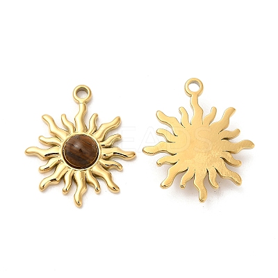 Ion Plating(IP) 316 Stainless Steel Sun Pendants STAS-K258-34G-1