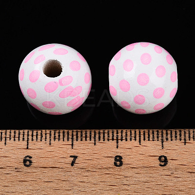 Easter Theme Printed Wood Beads WOOD-T032-22I-1