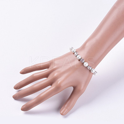 Glass Beads Stretch Bracelets BJEW-JB04757-02-1