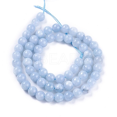 Natural White Jade Beads Strands G-L500-01-6mm-1