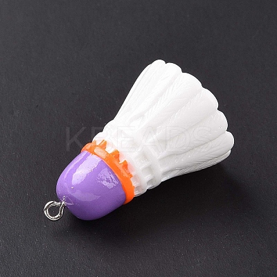 Sport Ball Theme Opaque Resin Pendants RESI-F039-01F-1