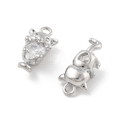Brass Micro Pave Cubic Zirconia Pendants KK-D283-16P-1