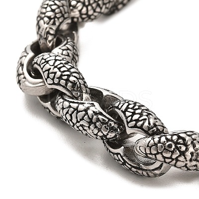 304 Stainless Steel Snake Link Chain Bracelets BJEW-E094-06AS-1