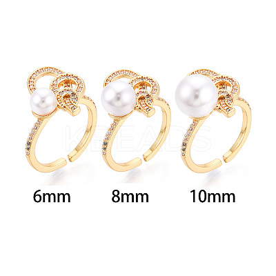 Knot Brass Micro Pave Cubic Zirconia Cup Peg Ring Settings KK-N274-23G-1