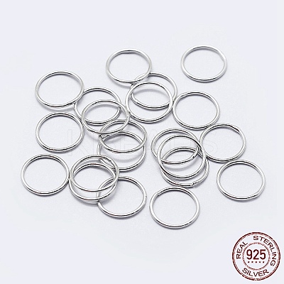 925 Sterling Silver Soldered Closed Jump Rings STER-F036-03P-0.7x5-1