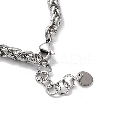 Natural & Synthetic Mixed  Gemstone with 201 Stainless Steel Necklaces NJEW-Q334-02-1