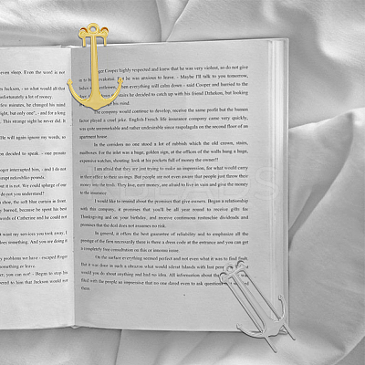 4Pcs 2 Colors Alloy Anchor Bookmark Findings FIND-HY0002-38-1