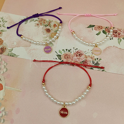 Mother's Day Alloy Enamel Charm Bracelets FS-WGE9C02-01-1
