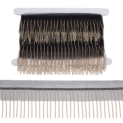 5 Yards Polyester Fringe Lace Trim DIY-FG0006-98A-1