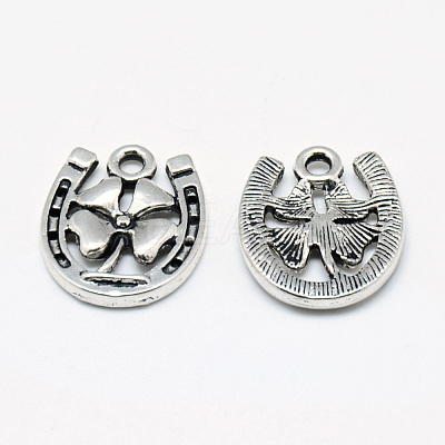 Tibetan Style Alloy Pendants X-TIBE-S301-018AS-RS-1