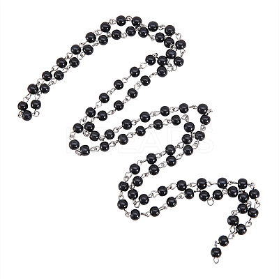 Handmade Glass Pearl Beads Chains AJEW-ph00493-06-1
