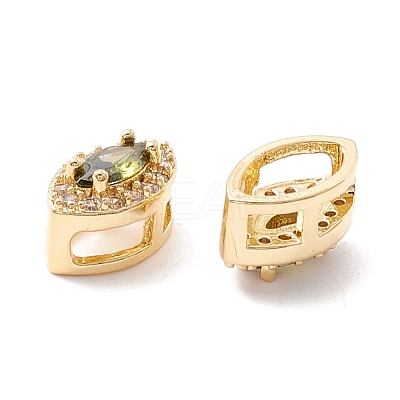Rack Plating Brass Micro Pave Cubic Zirconia Beads KK-D073-02G-02-NR-1