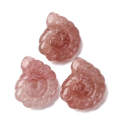 Natural Strawberry Quartz Pendants G-NH0065-01I-1