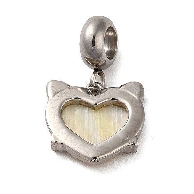 304 Stainless Steel European Dangle Charms STAS-G308-32P-1