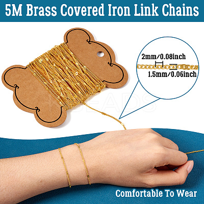 Soldered Brass Covered Iron Link Chains CH-TA0001-06C-1