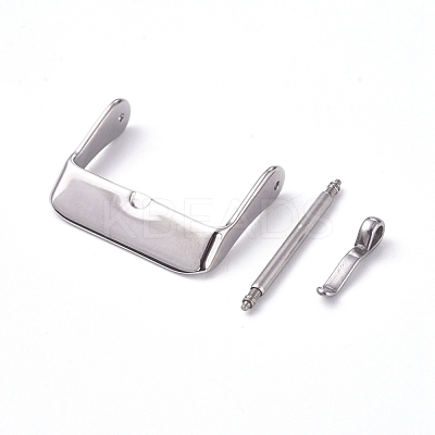 316L Stainless Steel Watch Band Clasps STAS-WH0016-01A-P-1