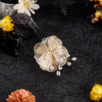 Alloy with Plastic Pearl Ornament Accessories FIND-WH20030-11A-G-1