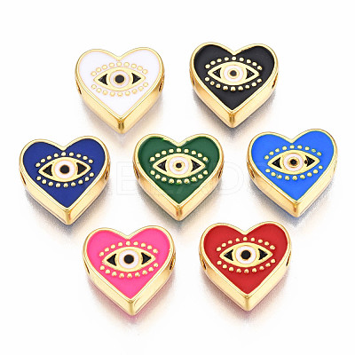 Rack Plating Alloy Enamel Pendants PALLOY-N172-066-1