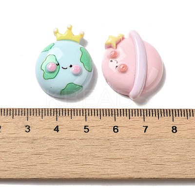 Cartoon Cloud & Rainbow & Earth & Planet Opaque Resin Decoden Cabochons RESI-R443-03-1