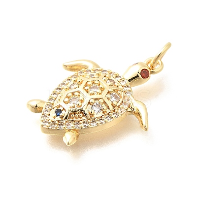 Brass Micro Pave Cubic Zirconia Pendants KK-Q040-02I-G-1