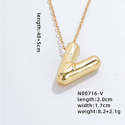 Stainless Steel Party Balloon Letter Pendant Cable Chain Necklaces for Women YF1942-22-1