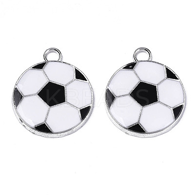 Eco-Friendly Alloy Enamel Hollow Pendants X-PALLOY-R122-09-1