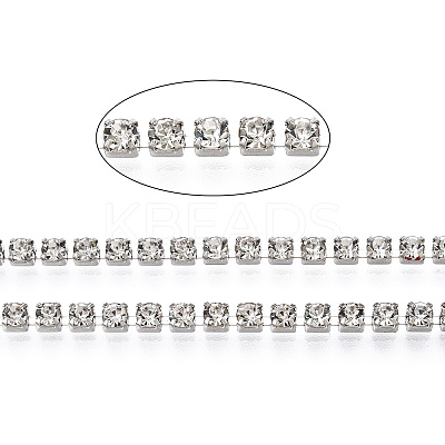 Iron Rhinestone Strass Chains CH-T004-01P-1