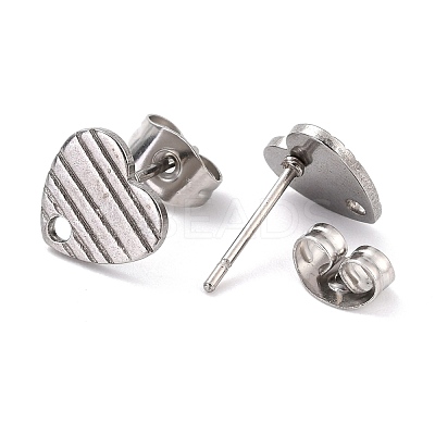 Non-Tarnish 304 Stainless Steel Stud Earring Findings STAS-I183-03A-P-1