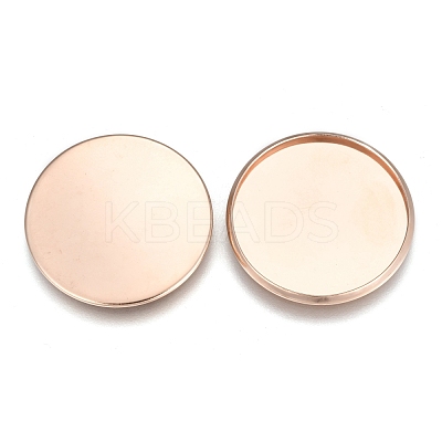 304 Stainless Steel Plain Edge Bezel Cups STAS-E460-10RG-25MM-1