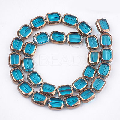 Electroplate Glass Beads Strands EGLA-S188-10F-1