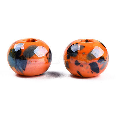 Handmade Porcelain European Beads X-OPDL-Q099-8-1