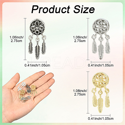 10Pcs Alloy European Beads FIND-YW0009-83-1